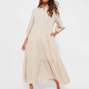 NWT Tuckernuck Pomander Place Mabel Maxi Dress in Sandstone Cotton Size S